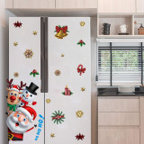 Christmas Santa Claus and Snowman Fridge Magnet Door Sticker Christmas Decor