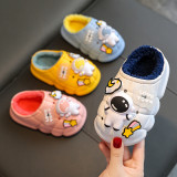 Toddler Kids Cartoon Space Astronauts Cotton Winter Slipper Warm Waterproof Home Shoes