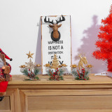 Christmas Artificial Crafts Santa Claus and Snowflake Candlestick Christmas Home Ornament Decoration