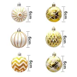 Merry Christmas 30 Pieces 6cm Painted Christmas Ornaments Balls Decoration