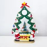 Christmas Santa and Snowman with Gift Box Music Box Christmas Ornament Decor