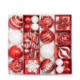 Merry Christmas 60 Pieces Painted Candy and Christmas Tree Ornaments Hanging Balls Decoration