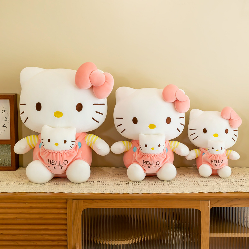 Soft Stuffed Cartoon 2 Kittens Cat Toys Plush Doll Gifts
