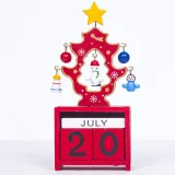 Christmas Wooden Snowman Calendar Christmas Home Ornament Decoration