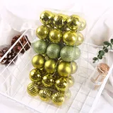Merry Christmas 36 Pieces 4cm Frosted and Matte Christmas Tree Ornaments Hanging Balls Decoration