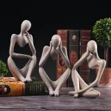 Home Ornament Abstract Thinker Resin Craft Desktop Ornament Figure Statue