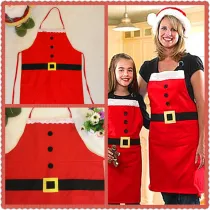 Christmas Red Apron Christmas Cosplay Party Home Decor