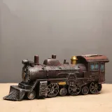 Home Ornament Locomotive Desktop Craft Ornament Resin Figure Statue