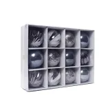 Merry Christmas 12 Pieces 6cm Painted and Matte Christmas Tree Ornaments Hanging Balls Decoration