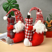 Christmas Gnome Toys Wine Bottle Cover Christmas Home Decor