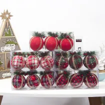 Merry Christmas 3 Pieces Pine Nuts Tree Ornaments Hanging Balls Decoration
