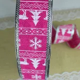 Merry Christmas 5 Rolls 2m Metallic Ribbon Christmas Party Decoration