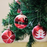 Merry Christmas 9 Pieces 6cm Santa Claus Christmas Ornaments Balls Decoration