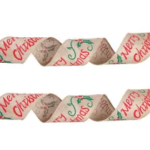 Merry Christmas 6m DIY Linen Satin Ribbon Christmas Tree Christmas Party Decoration