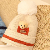Baby Cute Cartoon Bear Knitted Hat Outdoor Winter Warm Hat