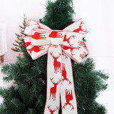 Merry Christmas Plaid Linen Ribbon Christmas Tree Christmas Party Decoration