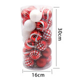 Merry Christmas 30 Pieces 6cm Red Painted Christmas Hanging Ornaments Balls Decoration
