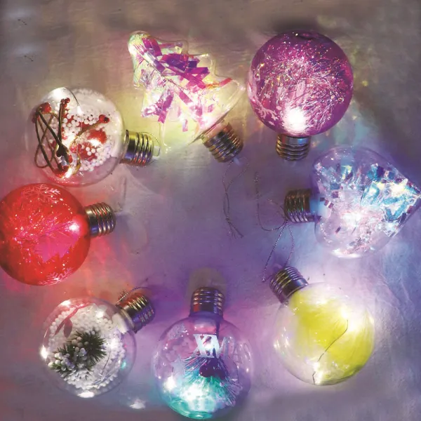 Merry Christmas3 Pieces 8cm Transparent Snowflake Christmas Tree Ornaments Hanging Balls Decoration