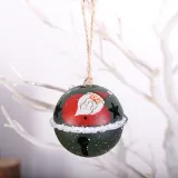 Merry Christmas Santa Claus Painted Bell Christmas Ornament Decoration