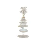 Christmas Metal Deer and Xmas Tree Retro Candlestick Christmas Home Ornament Decoration