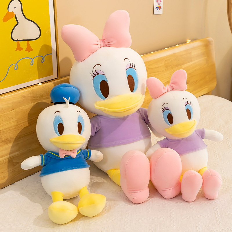 Soft Stuffed Toys Cartoon Bow-tie Duck Plush Doll Toys Gifts