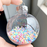 Merry Christmas 6 Pieces 6cm Transparent Stars Christmas Tree Ornaments Hanging Balls Decoration