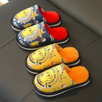 Toddler Kids Cute Cartoon Cotton Plush Winter Shoes Home Slipper