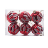 Merry Christmas 6 Pieces 6cm Painted Christmas Balls Home Party Decoration