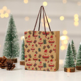 Merry Christmas 12 Pieces Big Medium and Small Size Christmas Gift Bag Kraft Paper Bag