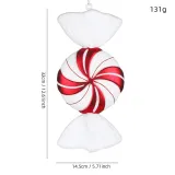 Merry Christmas PVC Painted Candy Ornament Christmas Decoration