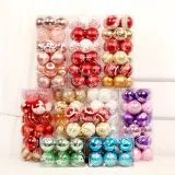 Merry Christmas 24 Pieces 6cm Christmas Ornaments Hanging Balls