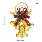 Merry Christmas 3 Pieces Golden Jingle Bell Christmas Ornament Decoration