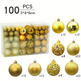 Merry Christmas 100 Pieces 6cm Hollow Out and Matte Christmas Ornaments Balls Decoration
