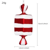 Merry Christmas 16CM PVC Painted Candy Christmas Tree Ornament Decoration