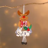 Christmas 4 Pieces Santa Claus and Deer Christmas Letter Ornament Decoration