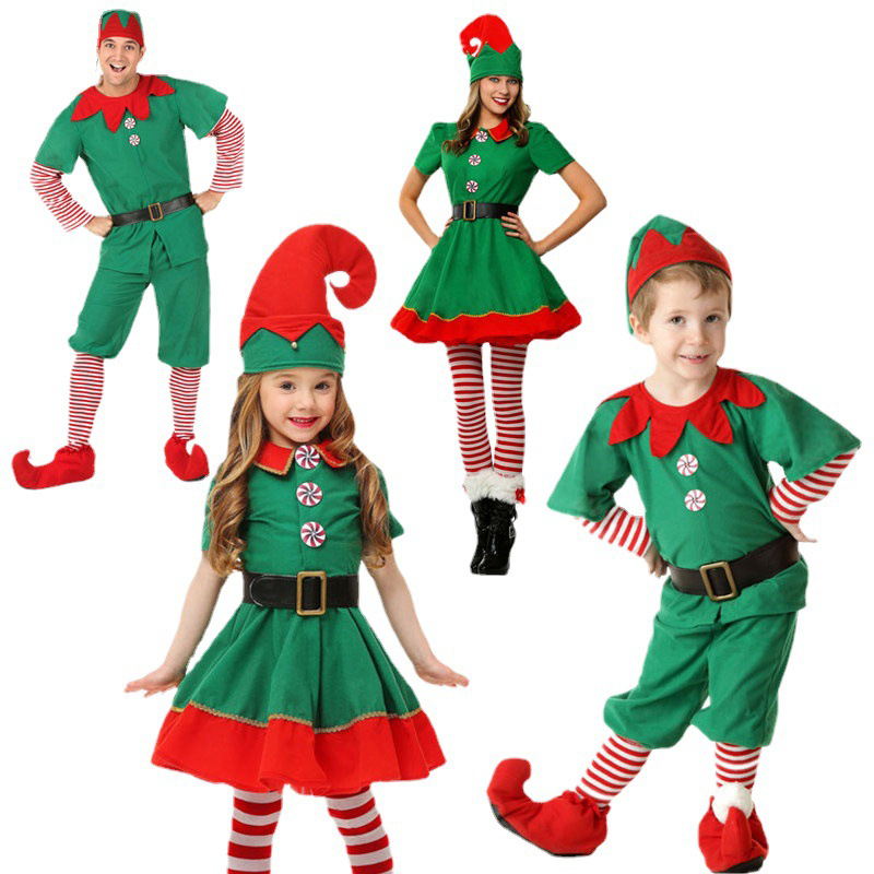 Christmas Elf Costume Cute Funny Children Cosplay Costume
