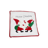 Merry Christmas Gnome Embroidery Pillowcase Christmas Home Decoration