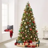 Merry Christmas 12 Pieces 6cm Painted and Matte Christmas Tree Ornaments Hanging Balls Decoration