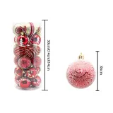 Merry Christmas 24 Pieces 6cm Christmas Ornaments Hanging Balls