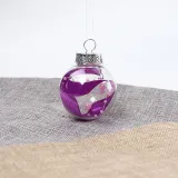 Merry Christmas 3 Pieces 6cm Christmas Tree Ornaments Transparent Balls Decoration