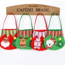 Christmas Deer and Santa Claus Candy Gift Bag Christmas Home Decor
