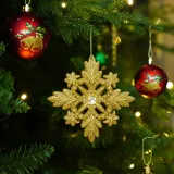 Merry Christmas 100 Pieces Snowflake Christmas Tree Ornaments Hanging Balls Decoration