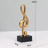 Home Musical Note Ornament Desktop Craft Ornament Resin Figure Statue