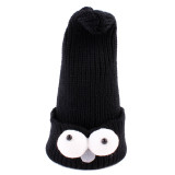 Baby Woolen Knitted Hat with Big Eyes Outdoor Winter Warm Hat