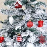 Merry Christmas 80 Pieces Christmas Tree Ornaments Hanging Balls and Lights Decoration