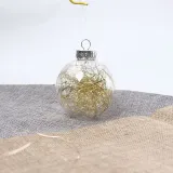 Merry Christmas 3 Pieces 6cm Ribbon Christmas Tree Ornaments Hanging Balls Decoration