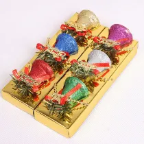 Merry Christmas 6 PCS Jingle Bell Ornament Christmas Decoration