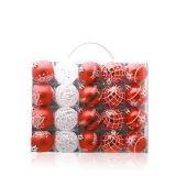 Merry Christmas 20 Pieces Hollow Out and Matte Christmas Tree Ornaments Hanging Balls Decoration