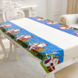 Christmas PVC Dining Snowman Table Runner Christmas Home Decor