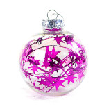 Merry Christmas 6 Pieces 8cm Xmas Tree Ornaments Transparent Balls Christmas Decoration